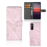 Sony Xperia 5II Bookcase Marble Pink - Origineel Cadeau Vriendin - thumbnail