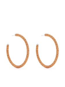 Amina Muaddi grande boucles d'oreilles Cameron - Orange