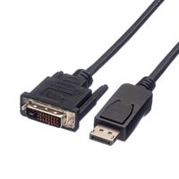 VALUE DisplayPort Kabel DP Male - DVI (24+1) Male, LSOH, zwart, 1,5 m