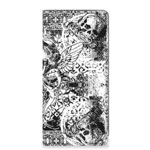 Mobiel BookCase Samsung Galaxy A71 Skulls Angel