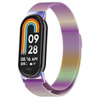 By Qubix - Milanese band - Multicolor - Compatible met Xiaomi Smart Band 8 & 9 - Compatible Xiaomi bandje