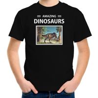 T-rex dinosaurus foto t-shirt zwart voor kinderen - amazing dinosaurs cadeau shirt T-rex dino liefhebber