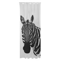 Sealskin Douchegordijn Zebra 180x200 cm PEVA Zwart / Wit