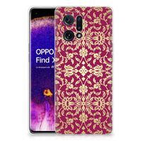 Siliconen Hoesje OPPO Find X5 Barok Pink - thumbnail