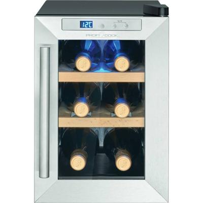 Profi Cook PC-WK 1231 Glaskoelkast 17 l Energielabel: G (A - G) Staand apparaat Inox, Zwart
