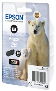 Epson Inktcartridge T2611, 26 Origineel Foto zwart C13T26114012