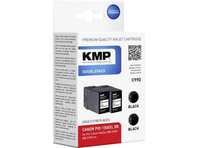 KMP Inktcartridge vervangt Canon PGI-1500BK XL Compatibel 2-pack Zwart C99D 1564,0021