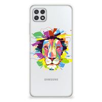 Samsung Galaxy A22 5G Telefoonhoesje met Naam Lion Color - thumbnail