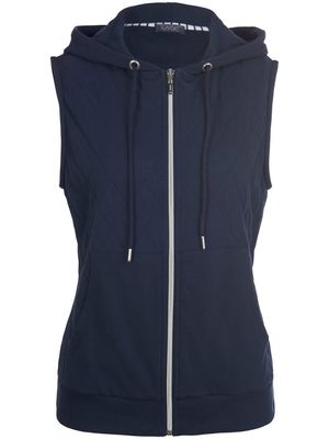 Bodywarmer capuchon en kangoeroezak Van MYBC blauw