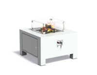 Vuurtafel Forno Brann aluminium 80x80x50cm.