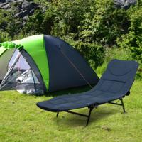 Opklapbaar Campingbed Licht Draagbaar Campingbed met 6-Standen Verstelbare Rugleuning Liggend Campingbed voor Kantoor Reizen - thumbnail