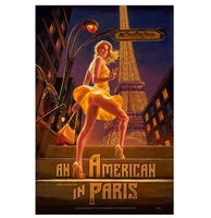 An American In Paris Pinup Metalen Bord 29 x 44,5 cm - thumbnail