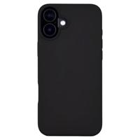 JT Berlin Steglitz Siliconen Case compatibel met Apple iPhone 16 Plus Case (Wireless Charging/magnetisch opladen compatibel, zachte microvezel voering) zwart