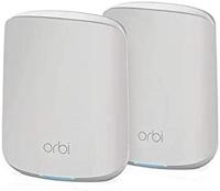 NETGEAR Orbi WiFi 6 Mesh System (RBK352), 2 stuks, AX1800 WiFi 6 router, nieuwe generatie tot 1,8 Gbit/s, betrouwbare dekking van 200 m², compatibel met alle internetboxen