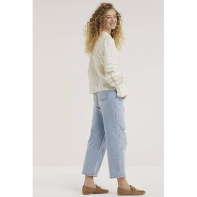 ONLY high waist loose fit jeans ONLMAGGI lichtblauw