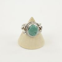 Zilveren Ring met Turkoois Maat 16,5 (Sterling Zilver 925)