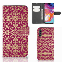 Wallet Case Samsung Galaxy A70 Barok Pink - thumbnail