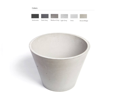 Urbi et Orbi Circum opbouw wastafel 38x31cm lichtgrijs