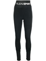 Plein Sport legging à taille haute à logo - Noir - thumbnail