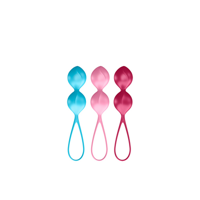 V Balls - Kegel Balls - 3 Pieces - Turquoise/Red/Pink - thumbnail