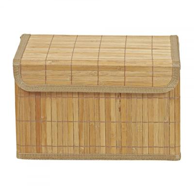 Opbergmand met deksel - bamboe - 20x33x22 cm Opbergmand met deksel - bamboe - 20x33x22 cm