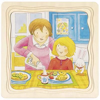 Goki legpuzzel 4 in 1 Een Dag Uit Mijn Leven 20 cm hout Goki legpuzzel 4 in 1 Een Dag Uit Mijn Leven 20 cm hout