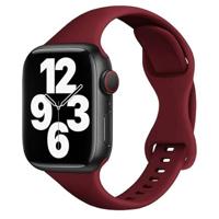 By Qubix - Sportbandje Slim Fit - Bordeaux - Compatible met Apple Watch 38mm / 40mm / 41mm / 42mm - Compatible Apple watch bandjes