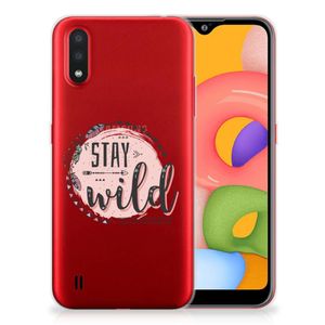 Samsung Galaxy A01 Telefoonhoesje met Naam Boho Stay Wild