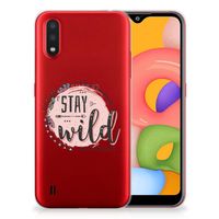 Samsung Galaxy A01 Telefoonhoesje met Naam Boho Stay Wild