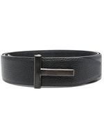 TOM FORD ceinture en cuir à boucle logo - Noir - thumbnail