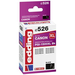 Edding Inktcartridge vervangt Canon PGI-1500BK XL Compatibel Zwart EDD-526 18-526