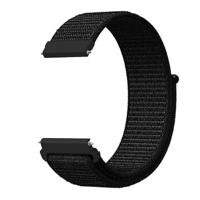By Qubix - Sport Loop nylon bandje - Zwart - Compatible met Garmin Vivoactive 6 / Vivoactive 5 / Vivoactive 3 - Compatible Garmin bandje - Bandbreedte: 20mm