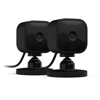 Blink Mini: Compacte slimme beveiligingscamera voor binnen, 1080p HD, nachtzicht, bewegingsdetectie, tweerichtingsaudio - 2 camera's (zwart) | Blink Abonnement gratis proefperiode
