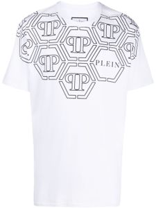 Philipp Plein t-shirt SS Hexagon à col rond - Blanc