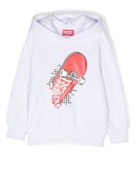 Diesel Kids hoodie à logo imprimé - Marron