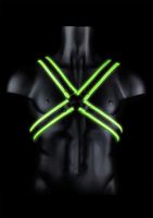 Cross Harness - Glow in the Dark - Neon Green/Black - S/M - thumbnail