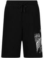 Dolce & Gabbana DGVIB3 logo-print cotton track shorts - Noir