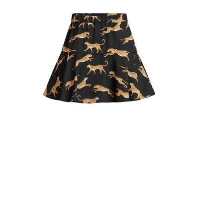 WE Fashion rok met dierenprint zwart/camel