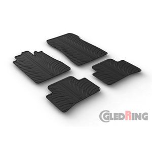 Rubbermatten passend voor Mercedes C-Klasse W202 1993-2000 (T-Design 4-delig + montageclips) GL0507