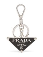 Prada porte-clés à plaque logo - Argent