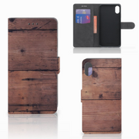 Apple iPhone Xs Max Book Style Case Old Wood - thumbnail