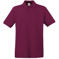 Grote maat bordeaux rood poloshirt premium van katoen voor heren 3XL - thumbnail