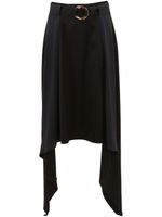 JW Anderson jupe asymétrique à taille ceinturée - Noir