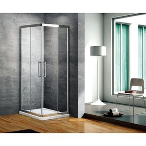 Fabriecio Lazise douchecabine 2 deuren nano coating 90x90x200 chroom