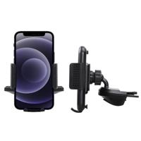 Shop4 - iPhone 12 mini Autohouder Verstelbare CD Houder met Klem Zwart