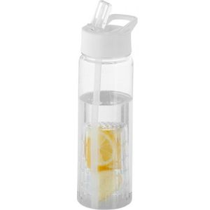 Witte drinkfles/waterfles met fruit infuser 740 ml