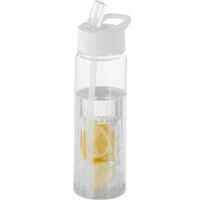 Witte drinkfles/waterfles met fruit infuser 740 ml - thumbnail