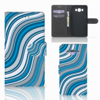 Samsung Galaxy J7 2016 Telefoon Hoesje Waves Blue