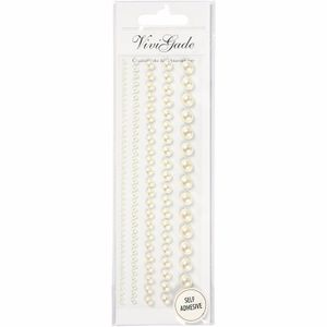 Hobby witte plak parels steentjes 140x stuks   -