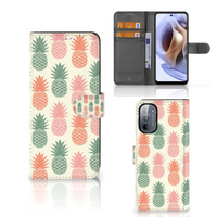 Motorola Moto G31 | G41 Book Cover Ananas - thumbnail